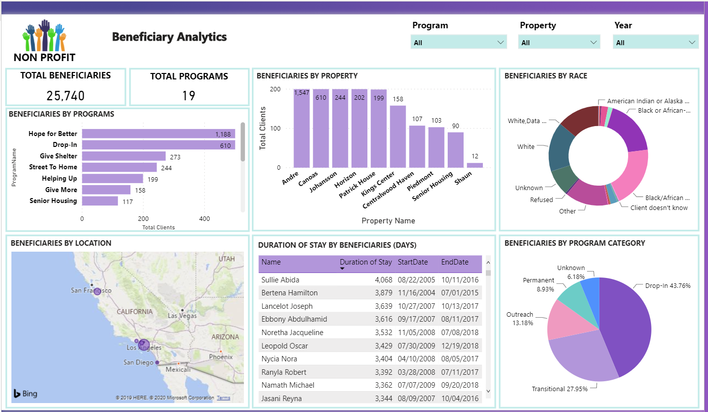 power bi non profit dashboard vnb consulting 1