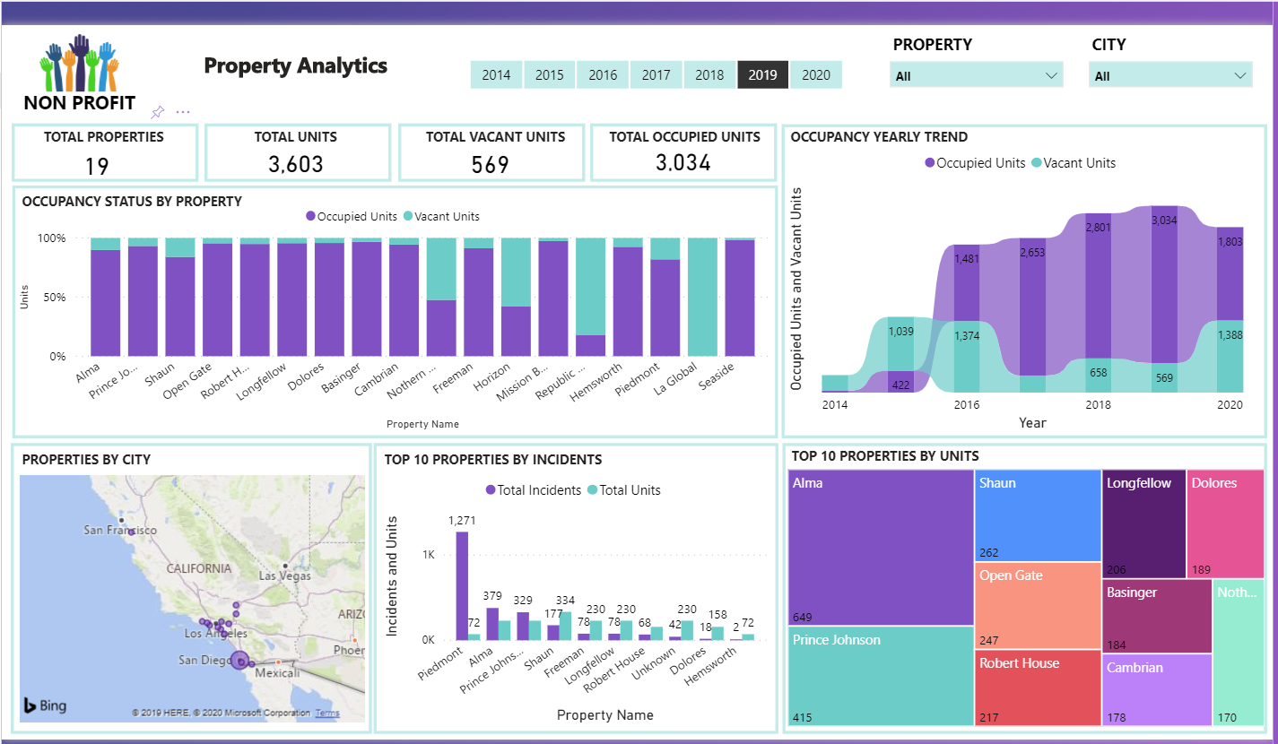 power bi non profit dashboard vnb consulting 2