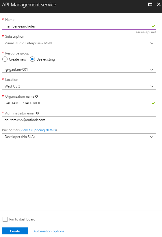 mock api response