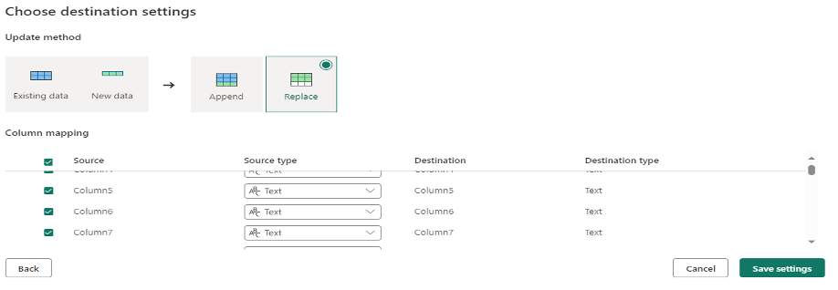 Dataflow Editor - Check Predefined Mapping