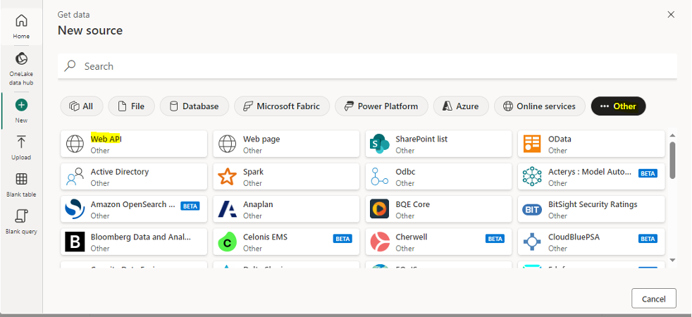 Dataflow Editor - Web API Connector