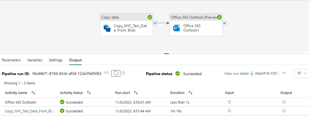 Pipeline Trigger with Results