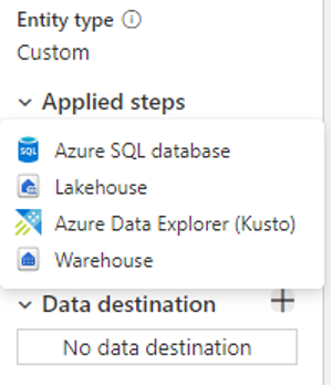 Adding Lakehouse Destination Source