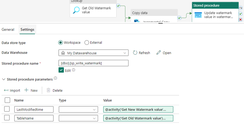 Adding parameters to stored procedure
