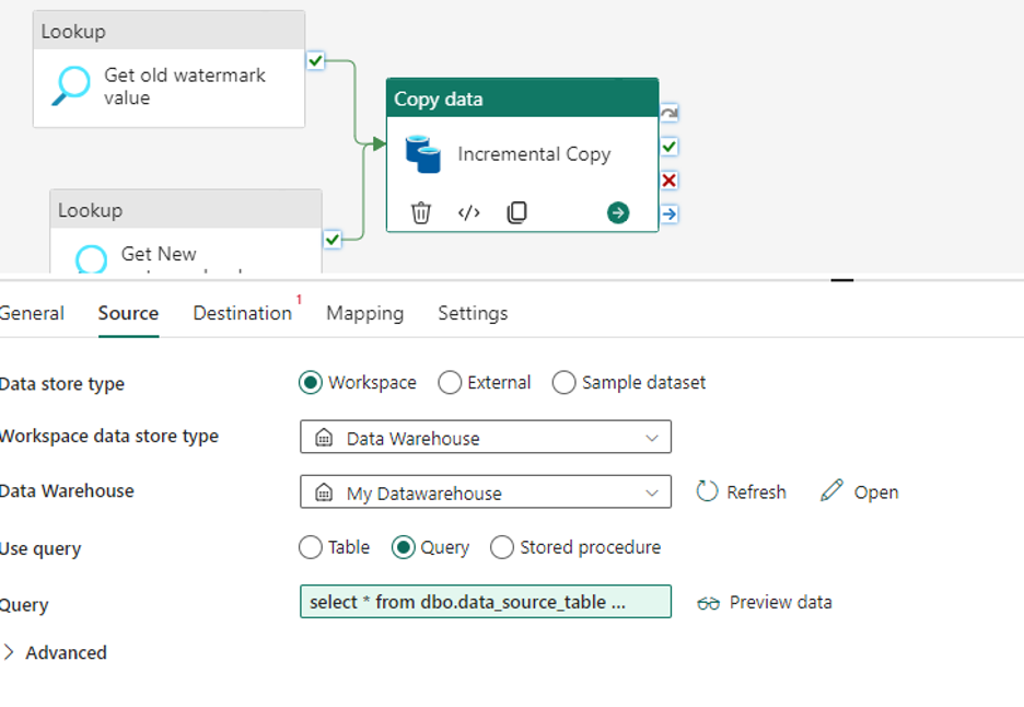 Copy Activity with Source Code