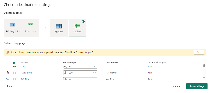 View Predefined Mapping
