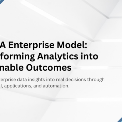 Actionable Analytics in Enterprise Data Strategy